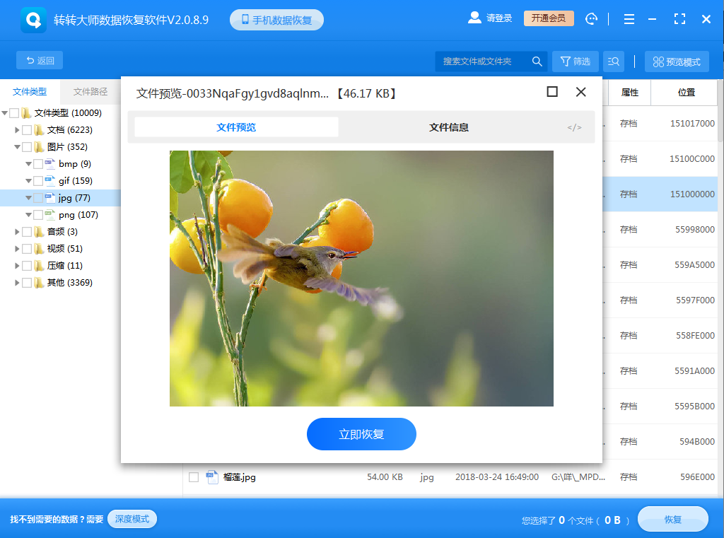 使用數(shù)據(jù)恢復(fù)軟件步驟五