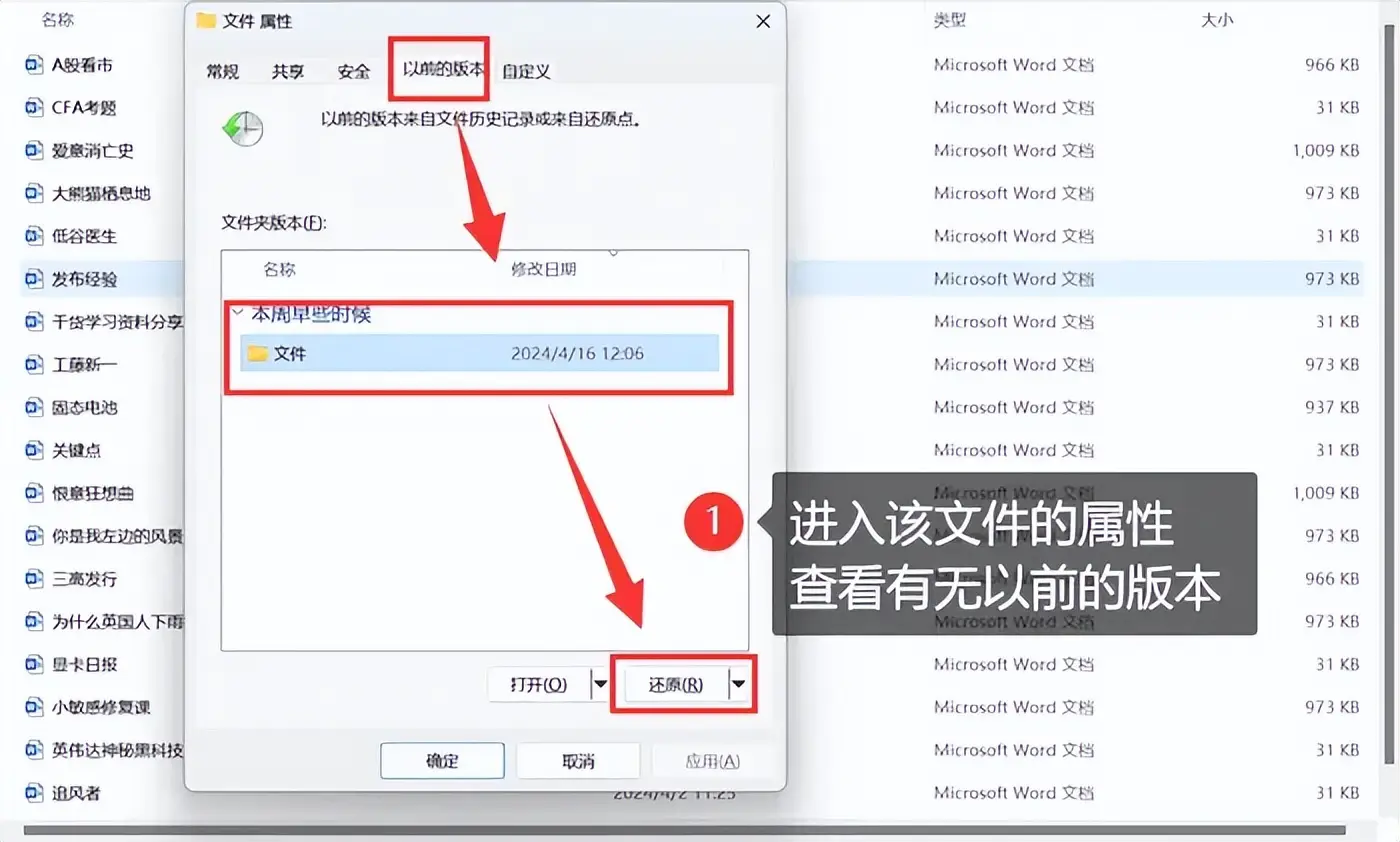 嘗試使用文件恢復(fù)功能