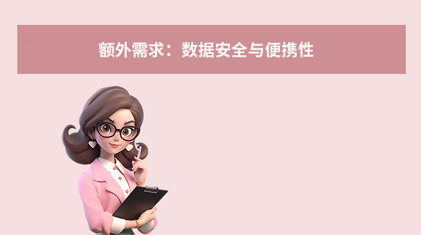 額外需求：數(shù)據(jù)安全與便攜性