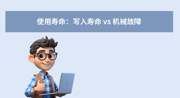  使用壽命：寫入壽命 vs 機械故障